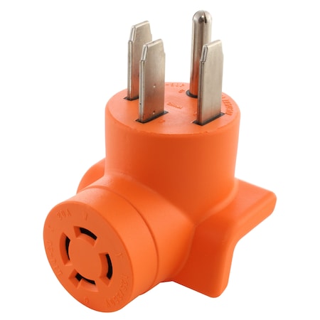 Ac Works Plug Adapter, L14-20R, 14-50P, L14-20P, 14-50P, 0 ft., Orange AD1450L1420